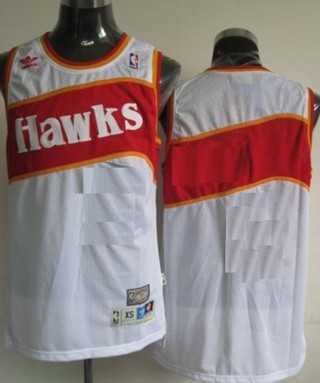Men & Youth Customized Atlanta Hawks White Throwback Jersey->customized nba jersey->Custom Jersey